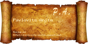 Pavlovits Anita névjegykártya